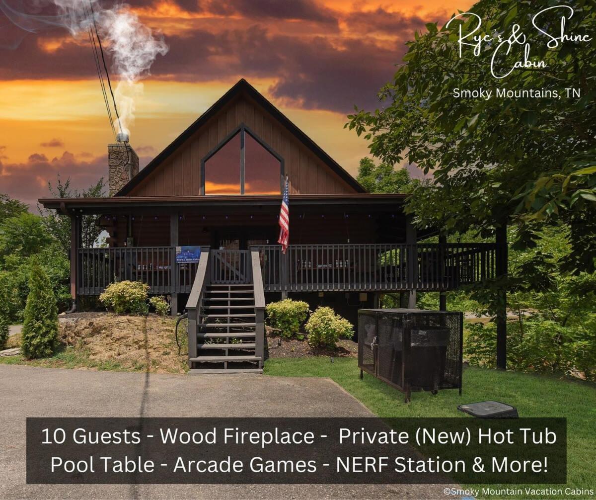 Ryes And Shine Bootlegger'S Cabin! Hot Tub* Pool* Arcade* Billiards *Ev * Pet Friendly Sevierville Eksteriør bilde